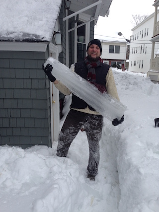 Actual section of an icicle from our house in February 2015